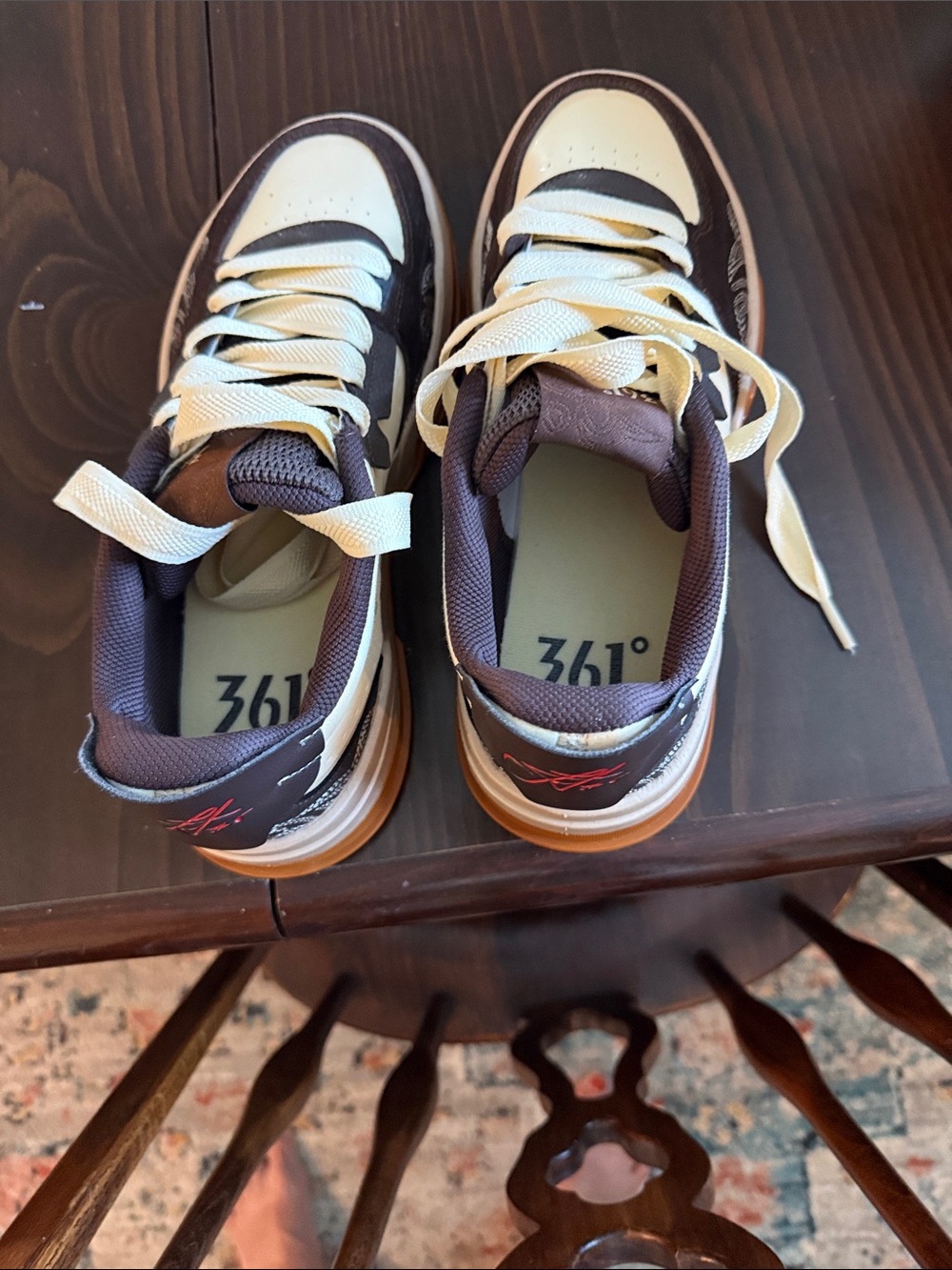 361° Women's Low-Top Sneakers in Brown and Cream
